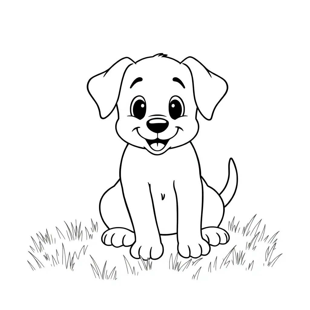 Puppy coloring page