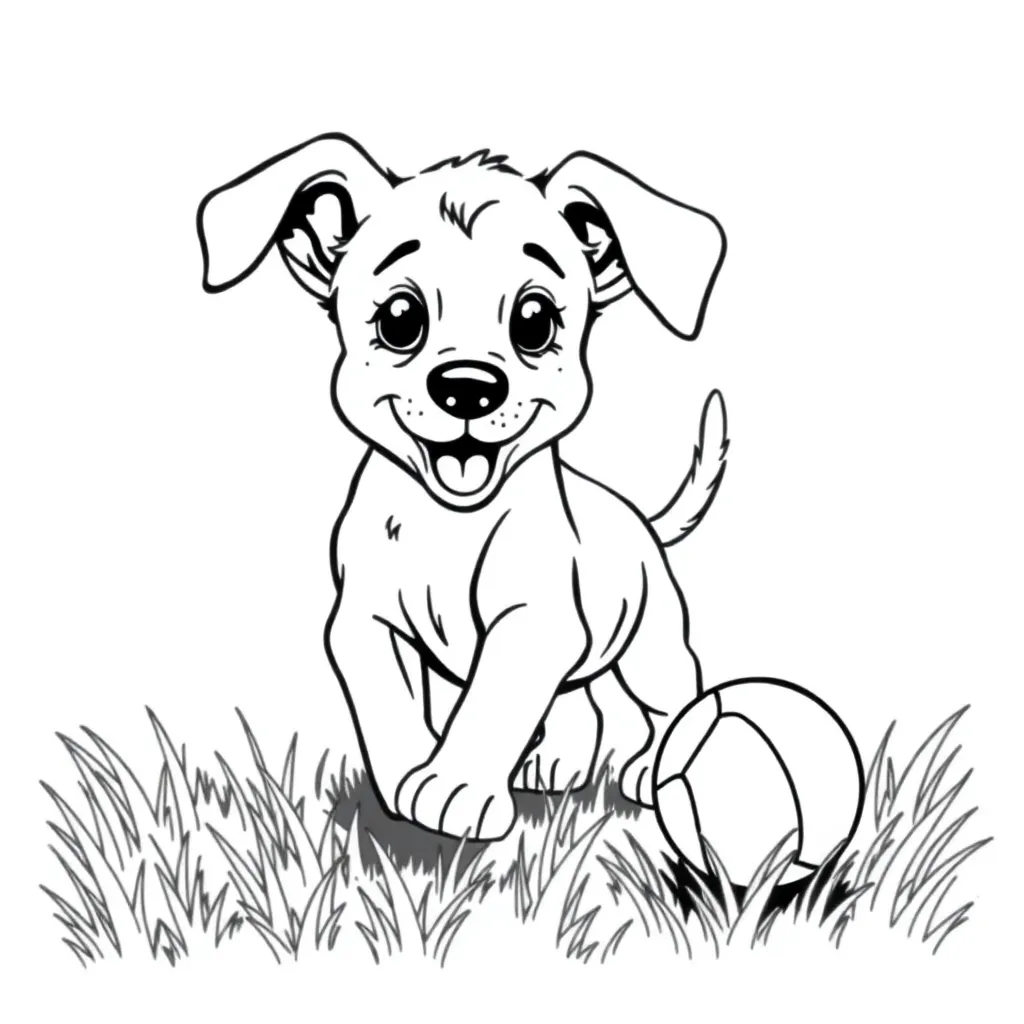 Puppy coloring page