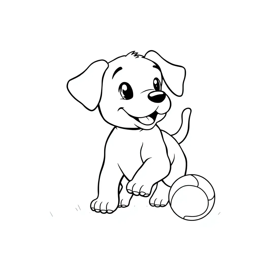 Puppy coloring page