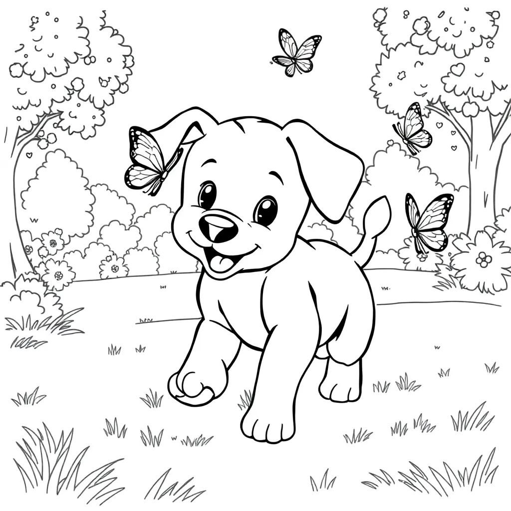 Puppy coloring page