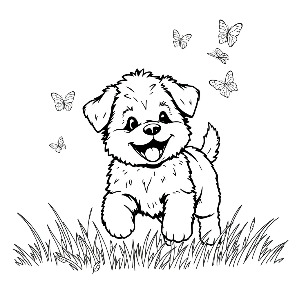 Puppy coloring page