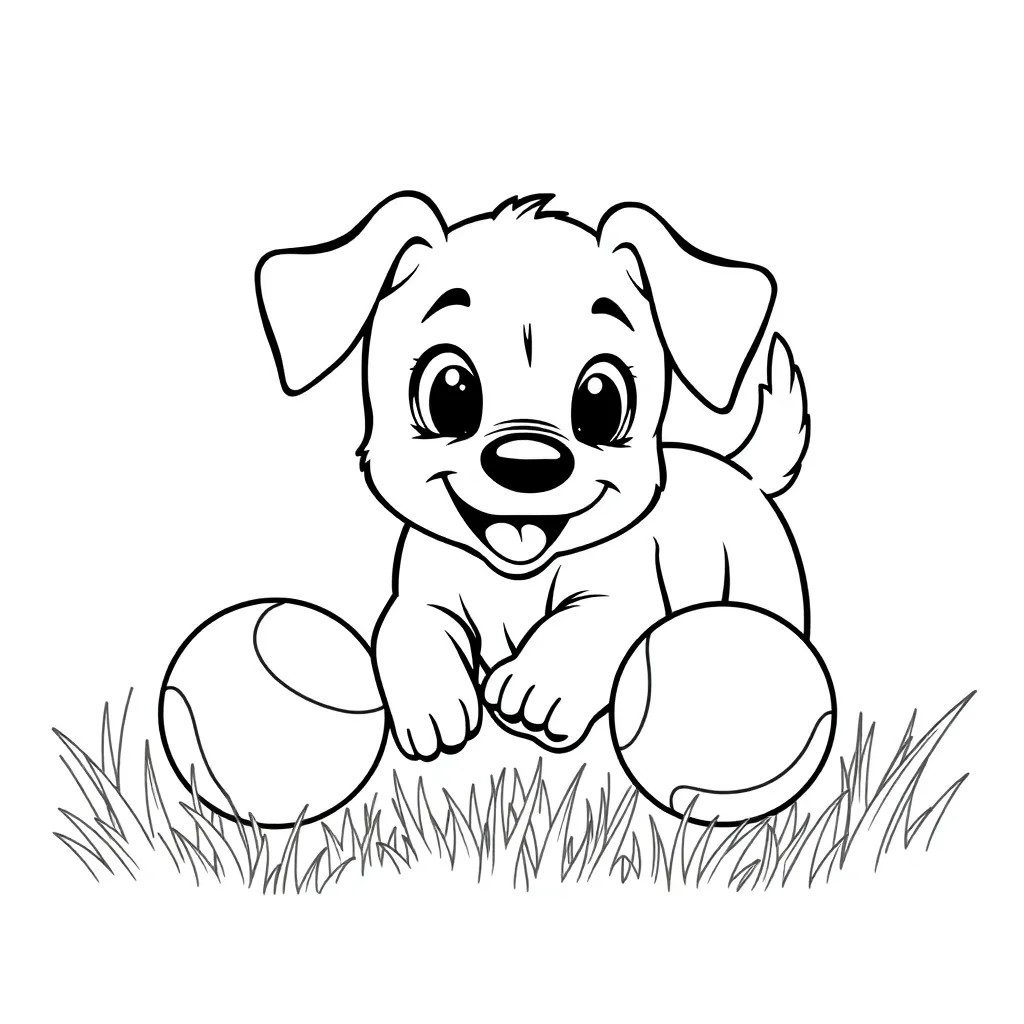 Puppy coloring page