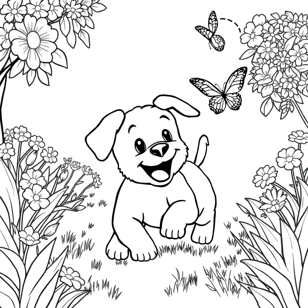 Puppy coloring page