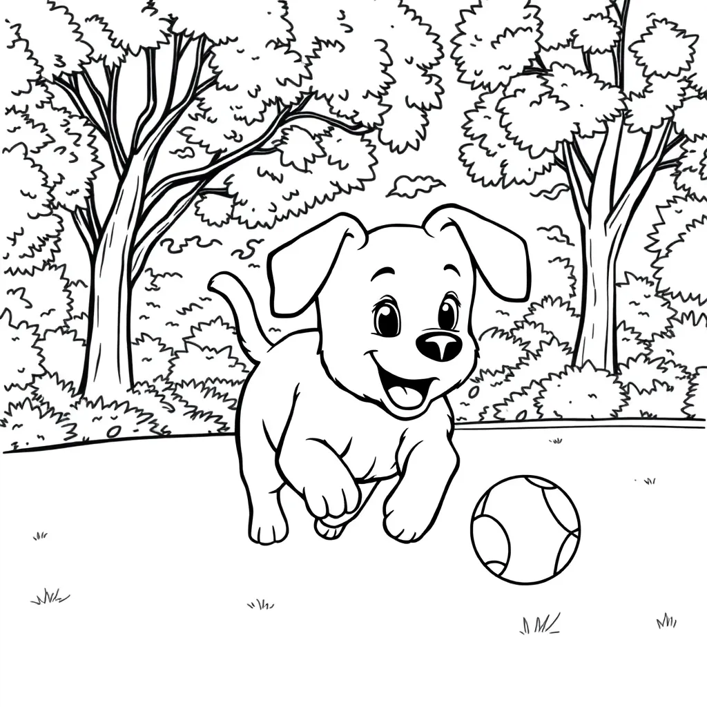 Puppy coloring page