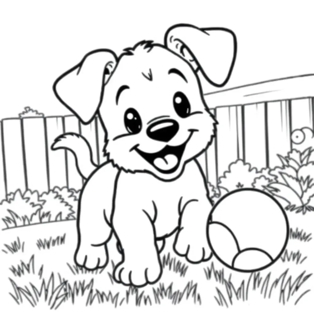 Puppy coloring page