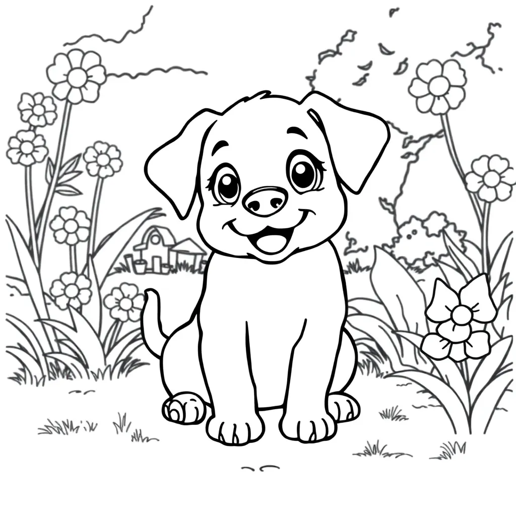 Puppy coloring page