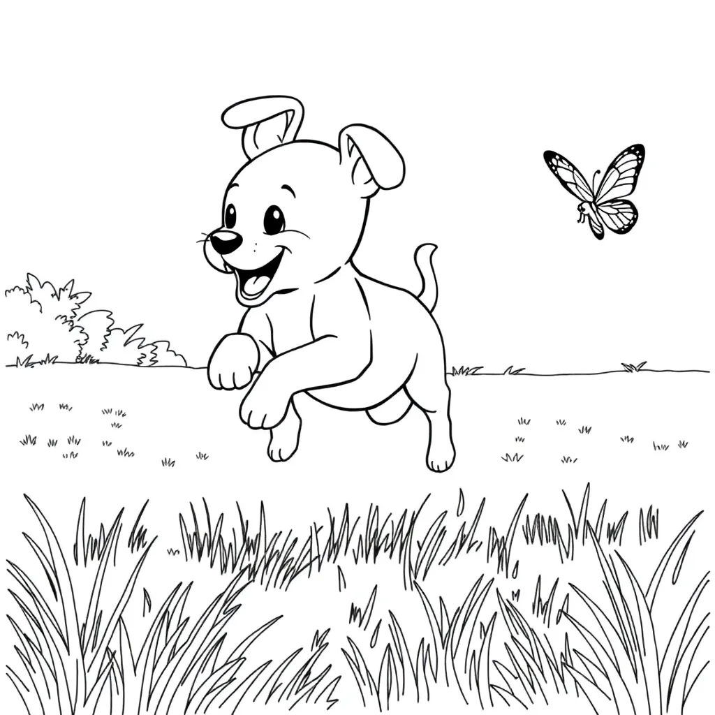 Puppy coloring page