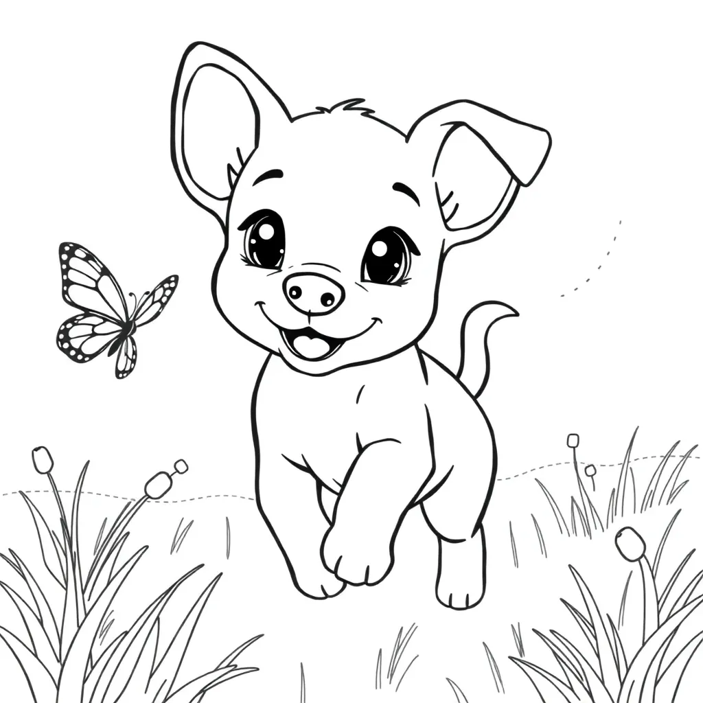Puppy coloring page