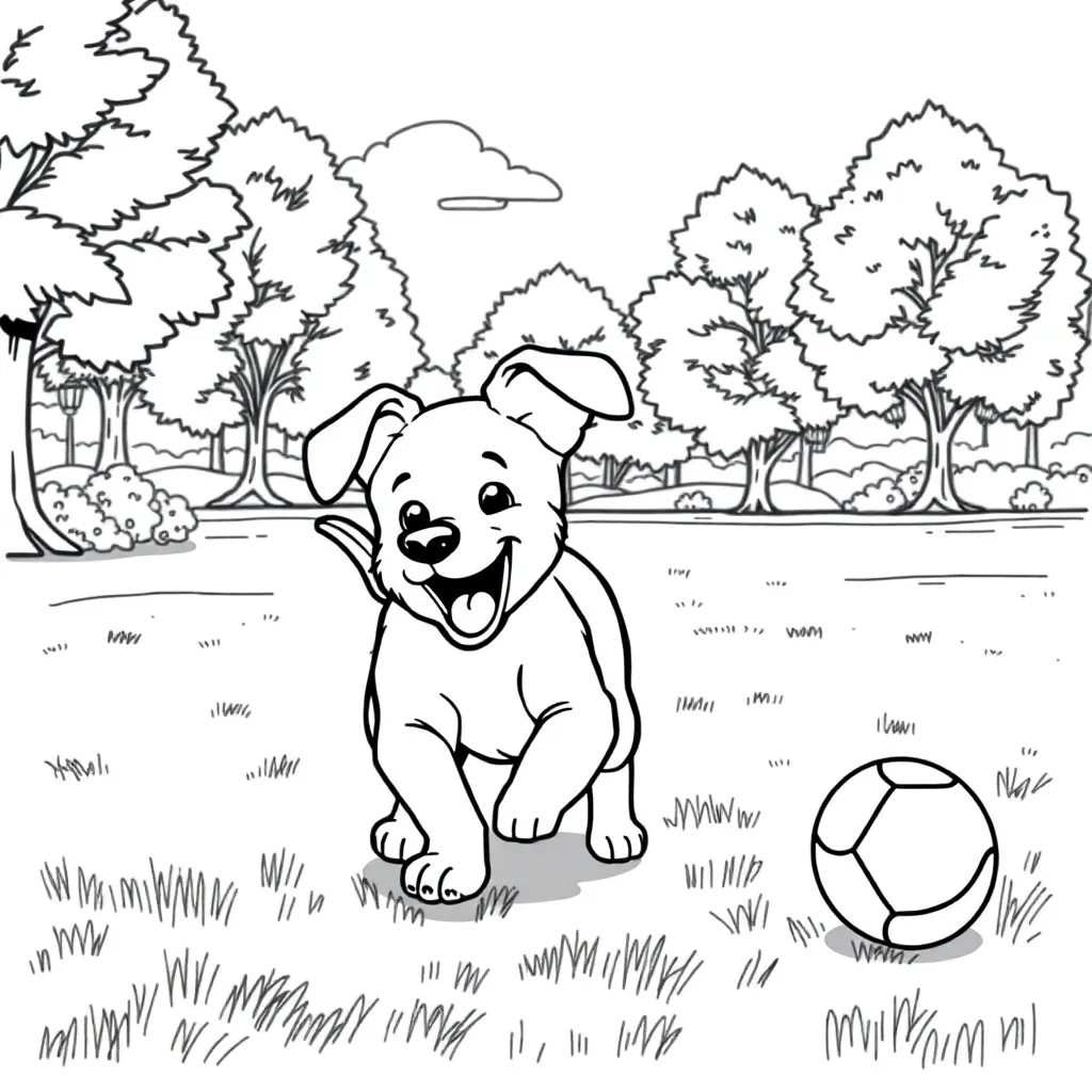 Puppy coloring page