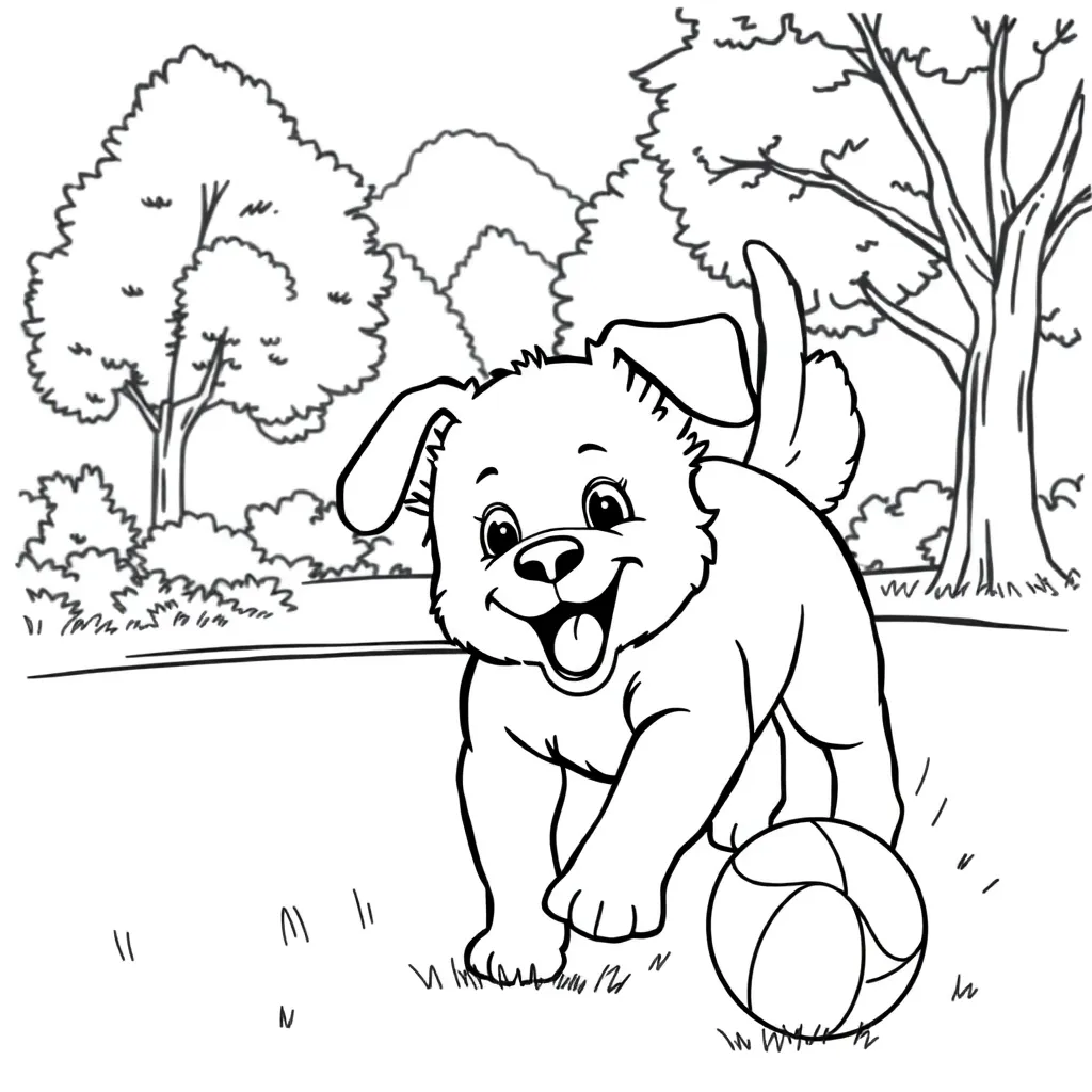 Puppy coloring page
