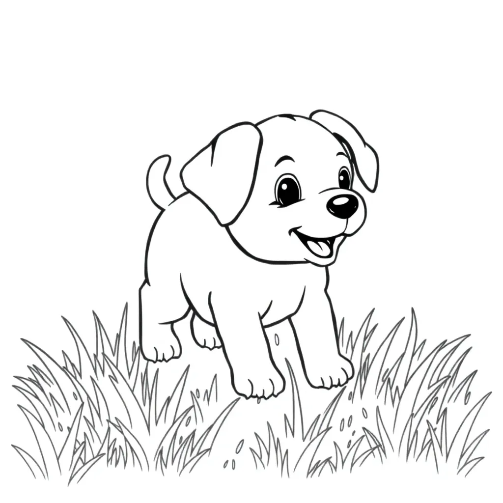 Puppy coloring page