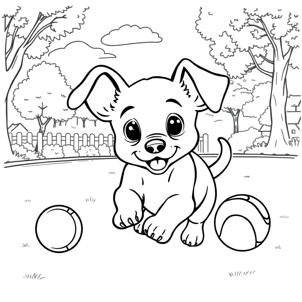 Puppy coloring page