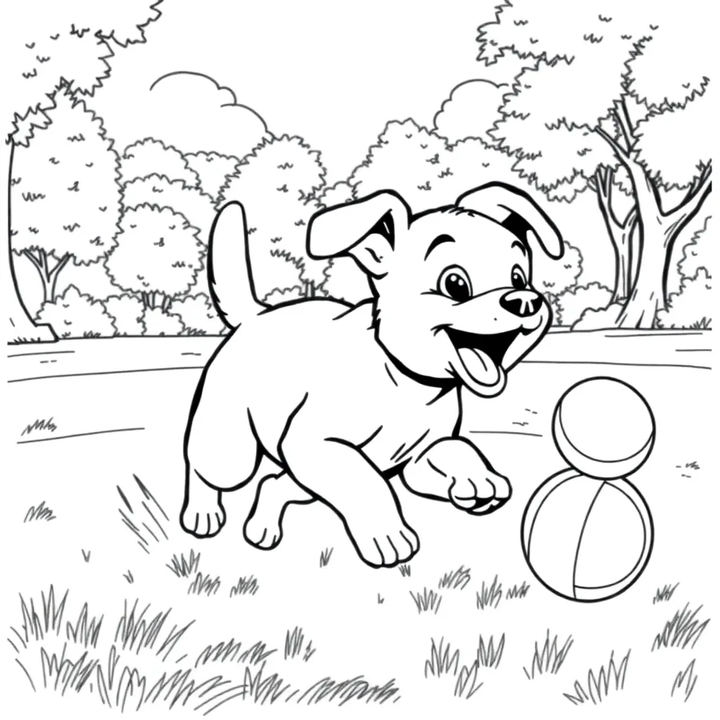 Puppy coloring page