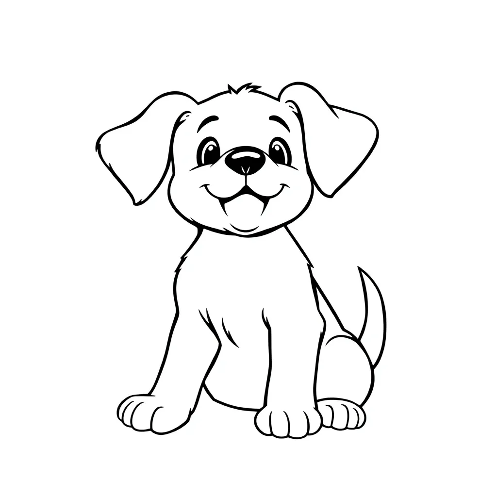 Puppy coloring page