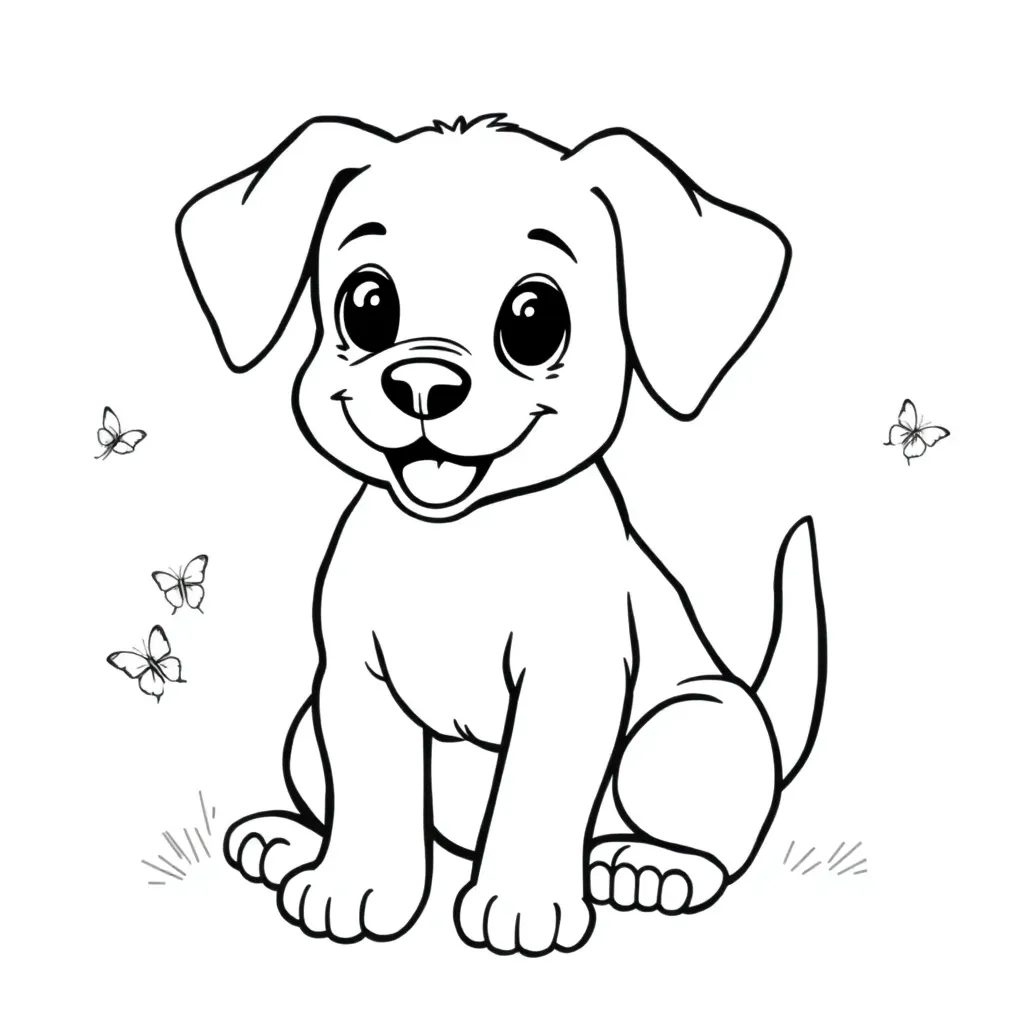 Puppy coloring page