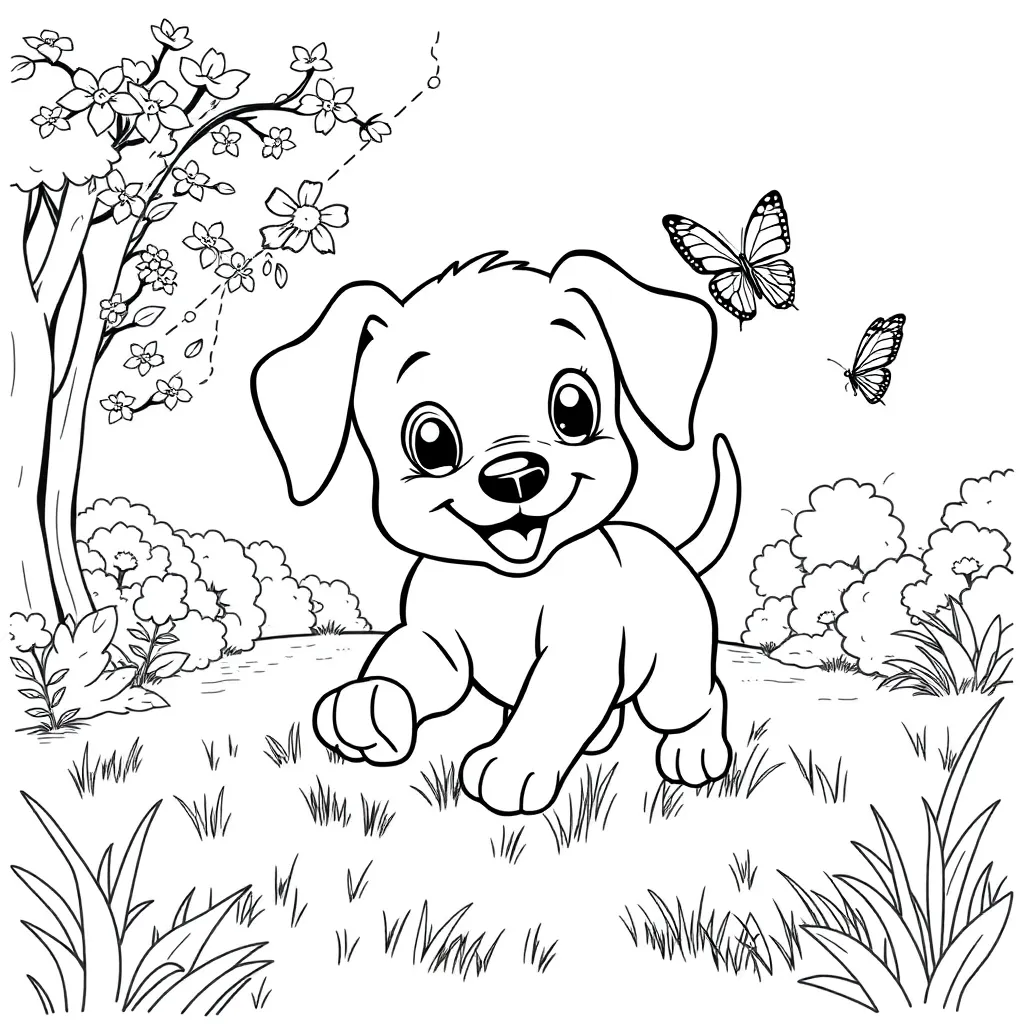 Puppy coloring page