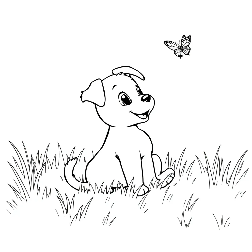 Puppy coloring page