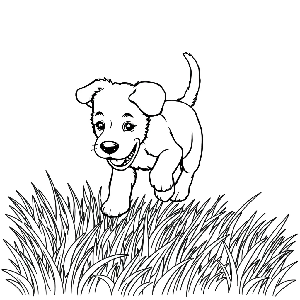 Puppy coloring page