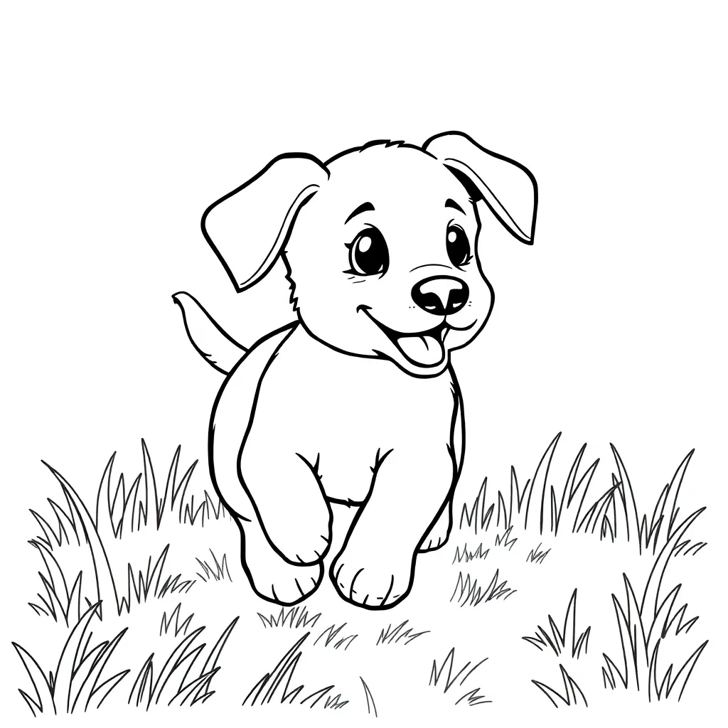 Puppy coloring page