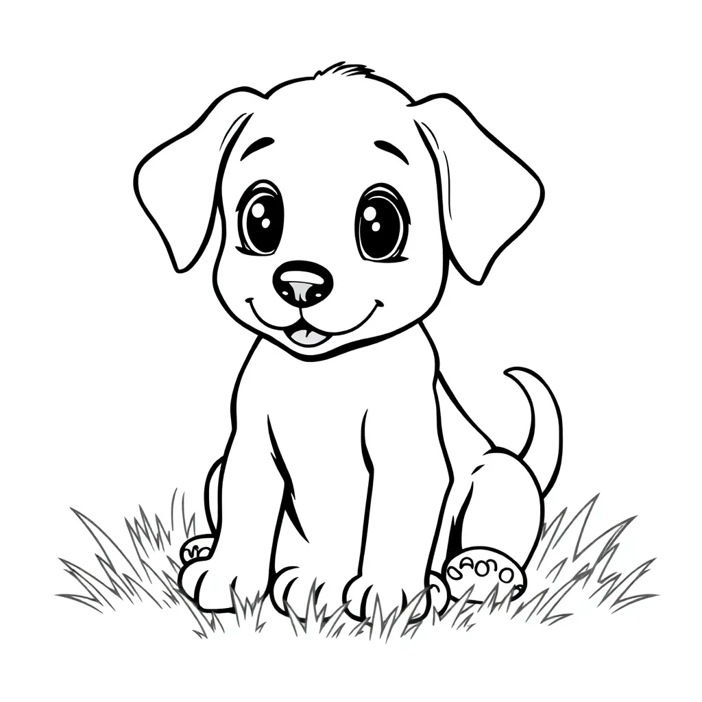 Puppy coloring page