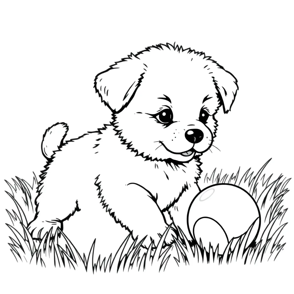 Puppy coloring page