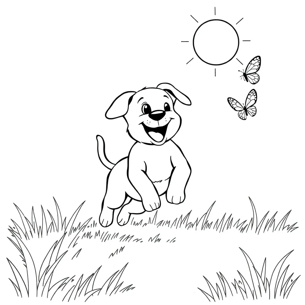 Puppy coloring page