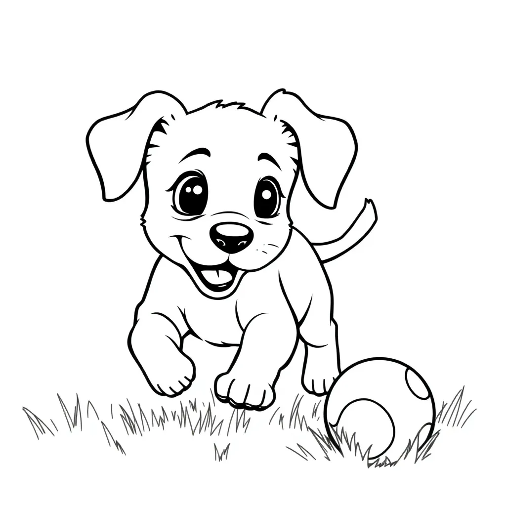 Puppy coloring page