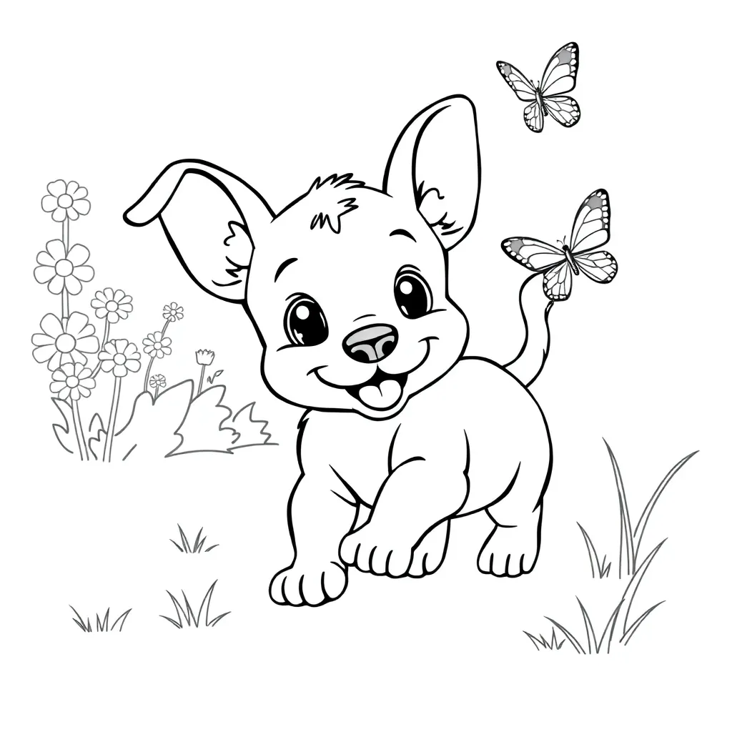 Puppy coloring page
