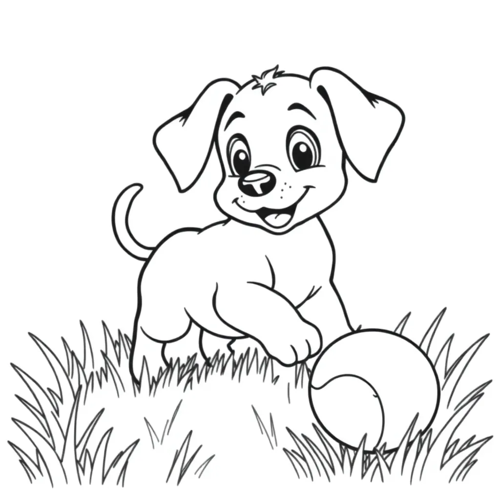 Puppy coloring page