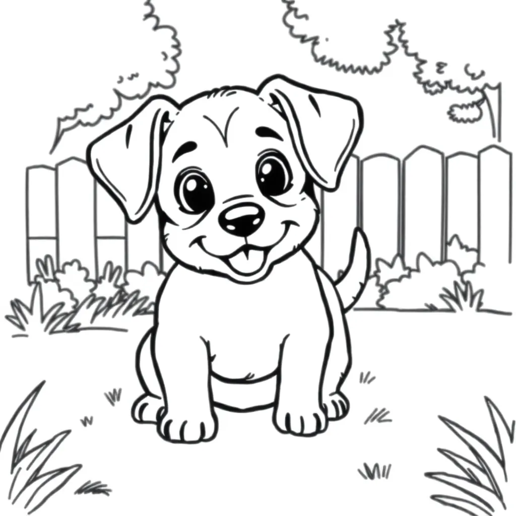 Puppy coloring page