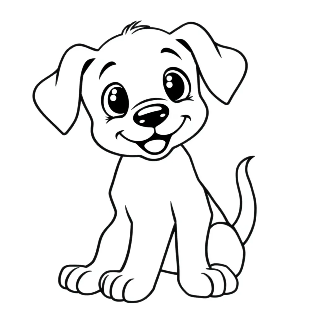 Puppy coloring page