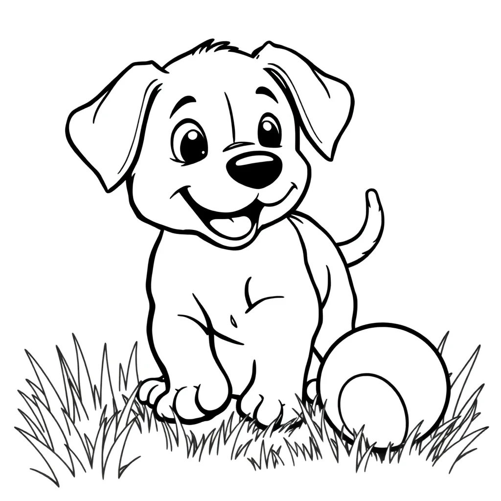 Puppy coloring page