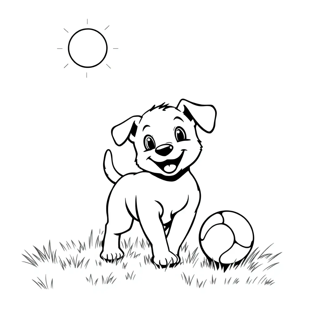 Puppy coloring page
