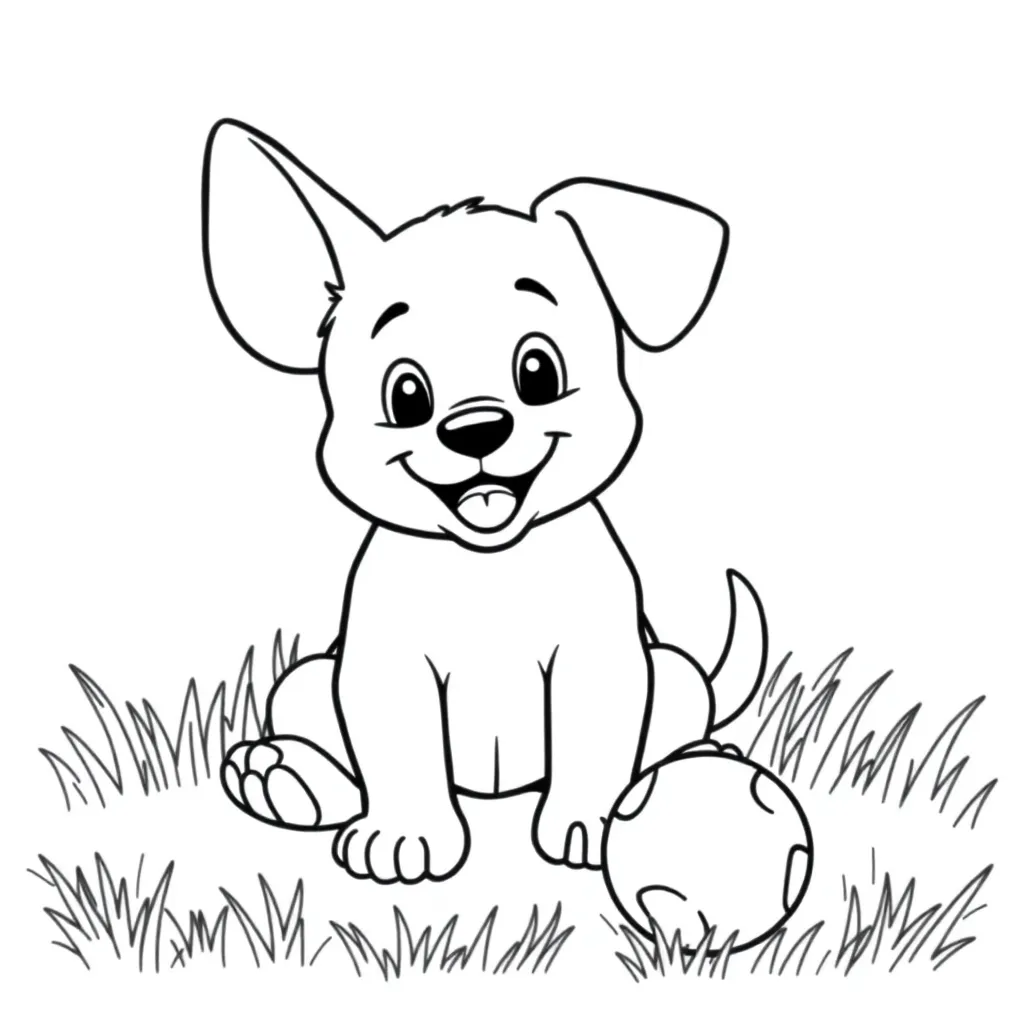 Puppy coloring page