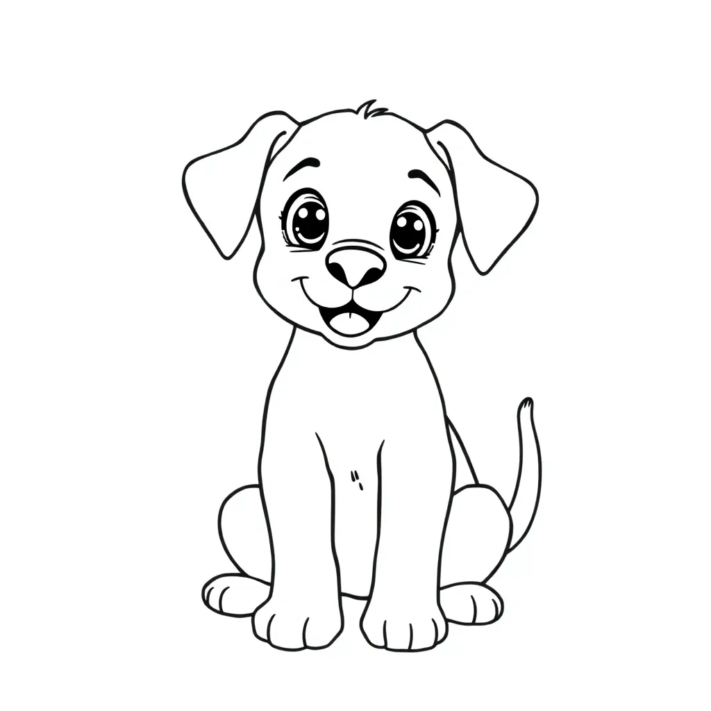 Puppy coloring page