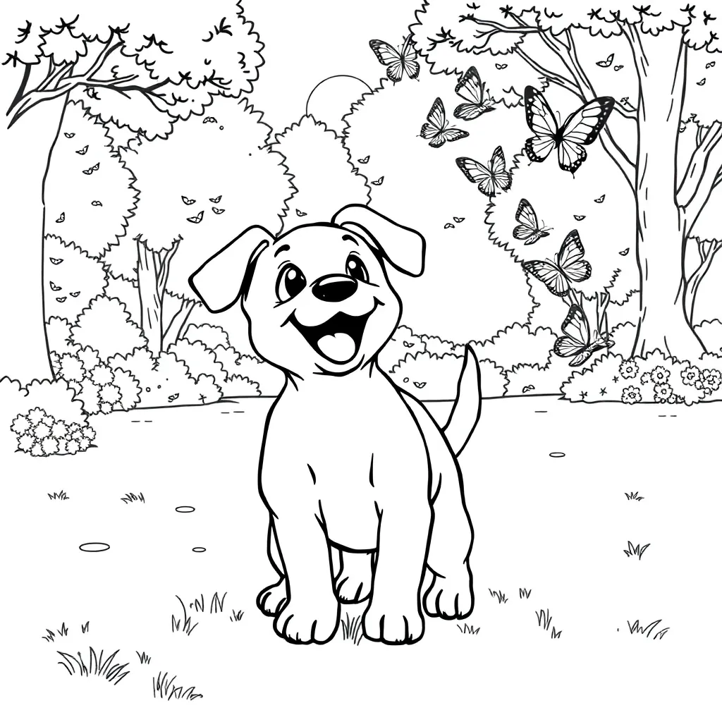 Puppy coloring page