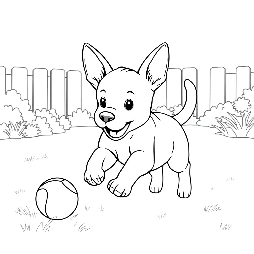 Puppy coloring page