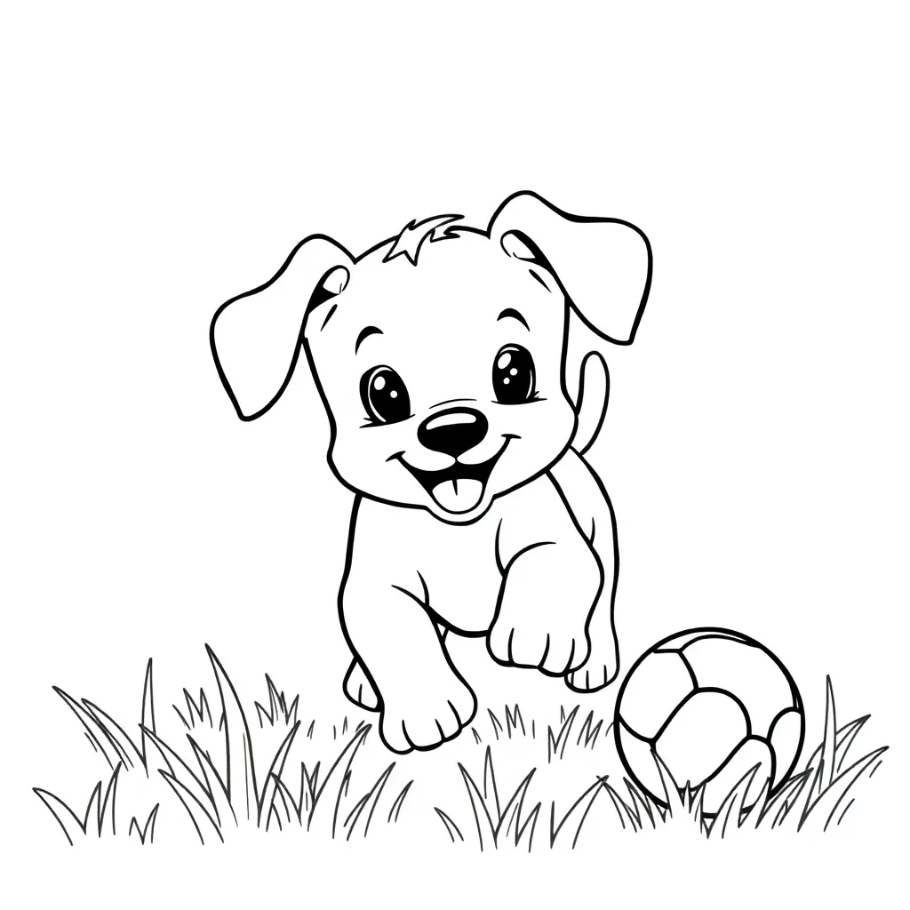 Puppy coloring page