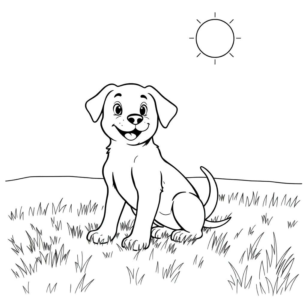 Puppy coloring page