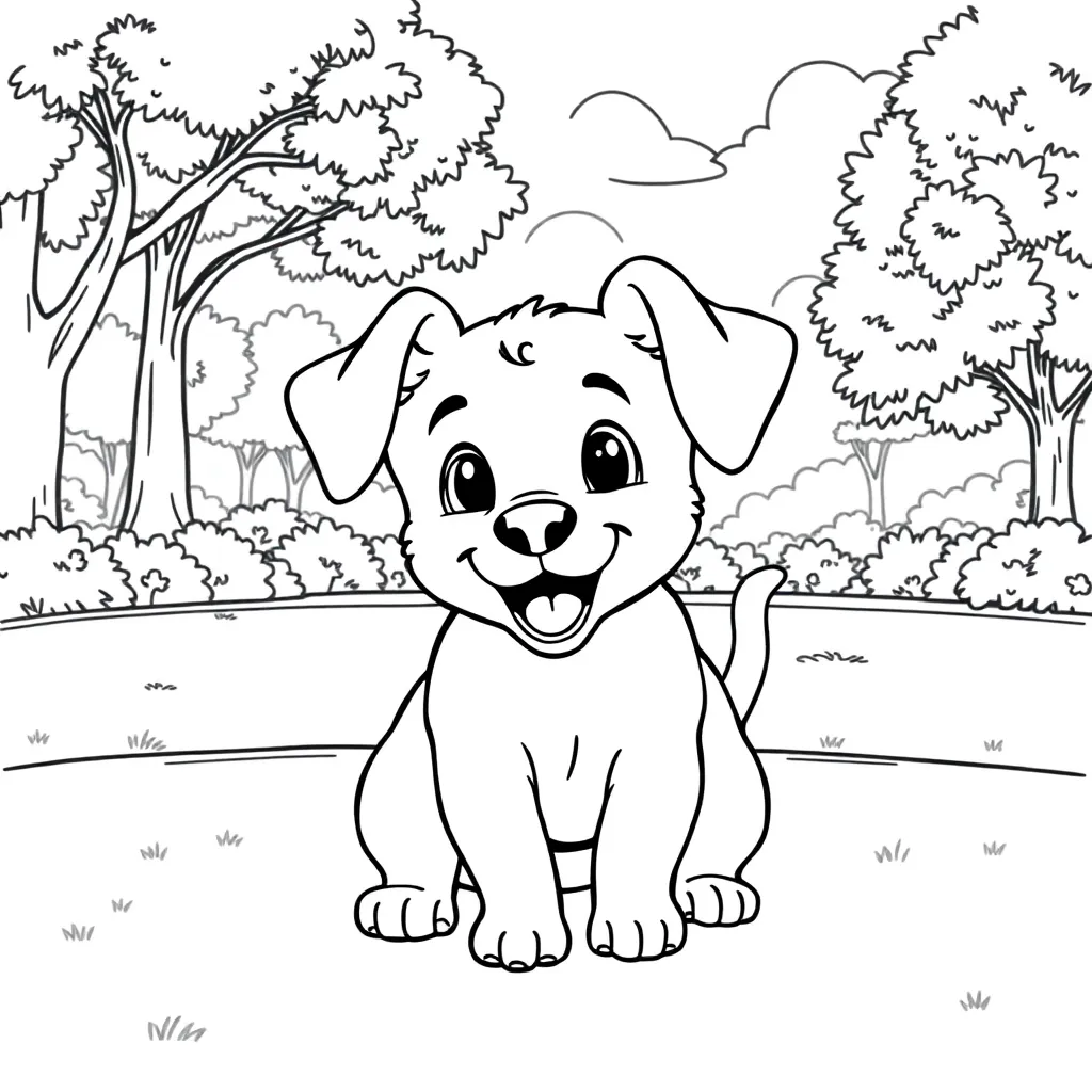 Puppy coloring page