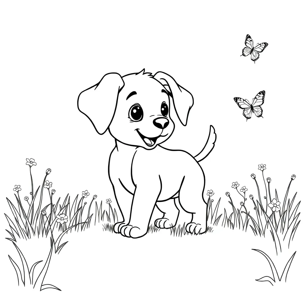 Puppy coloring page