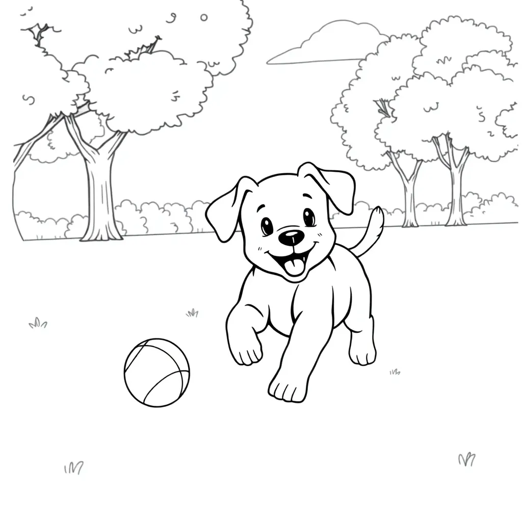 Puppy coloring page