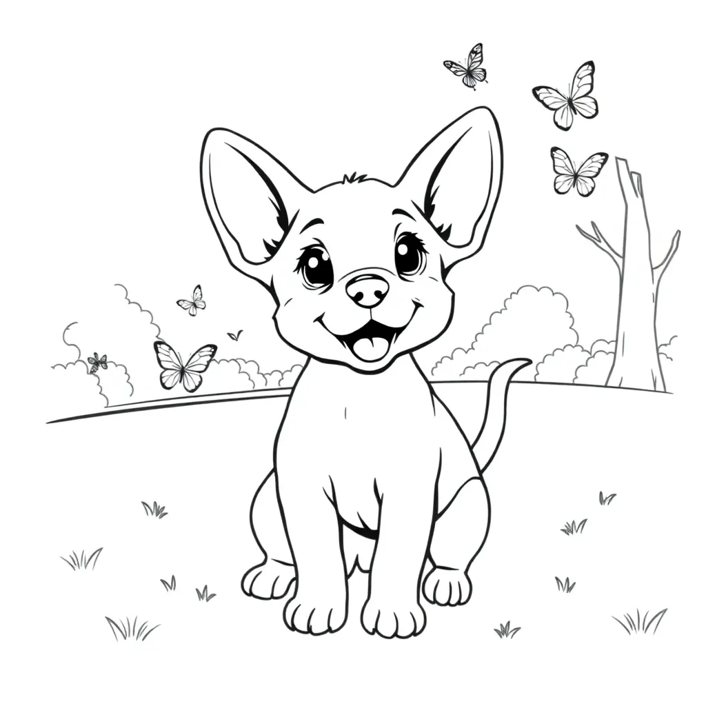 Puppy coloring page