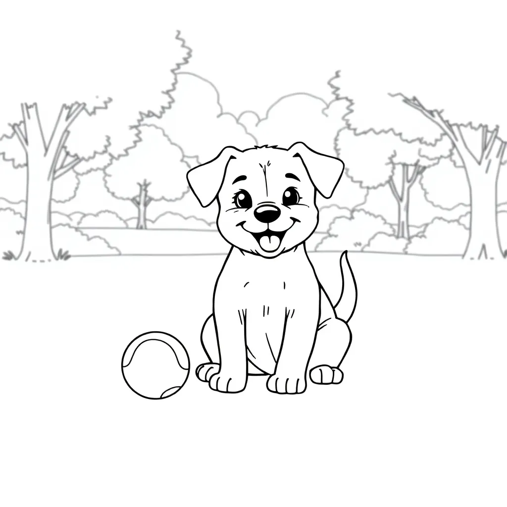 Puppy coloring page
