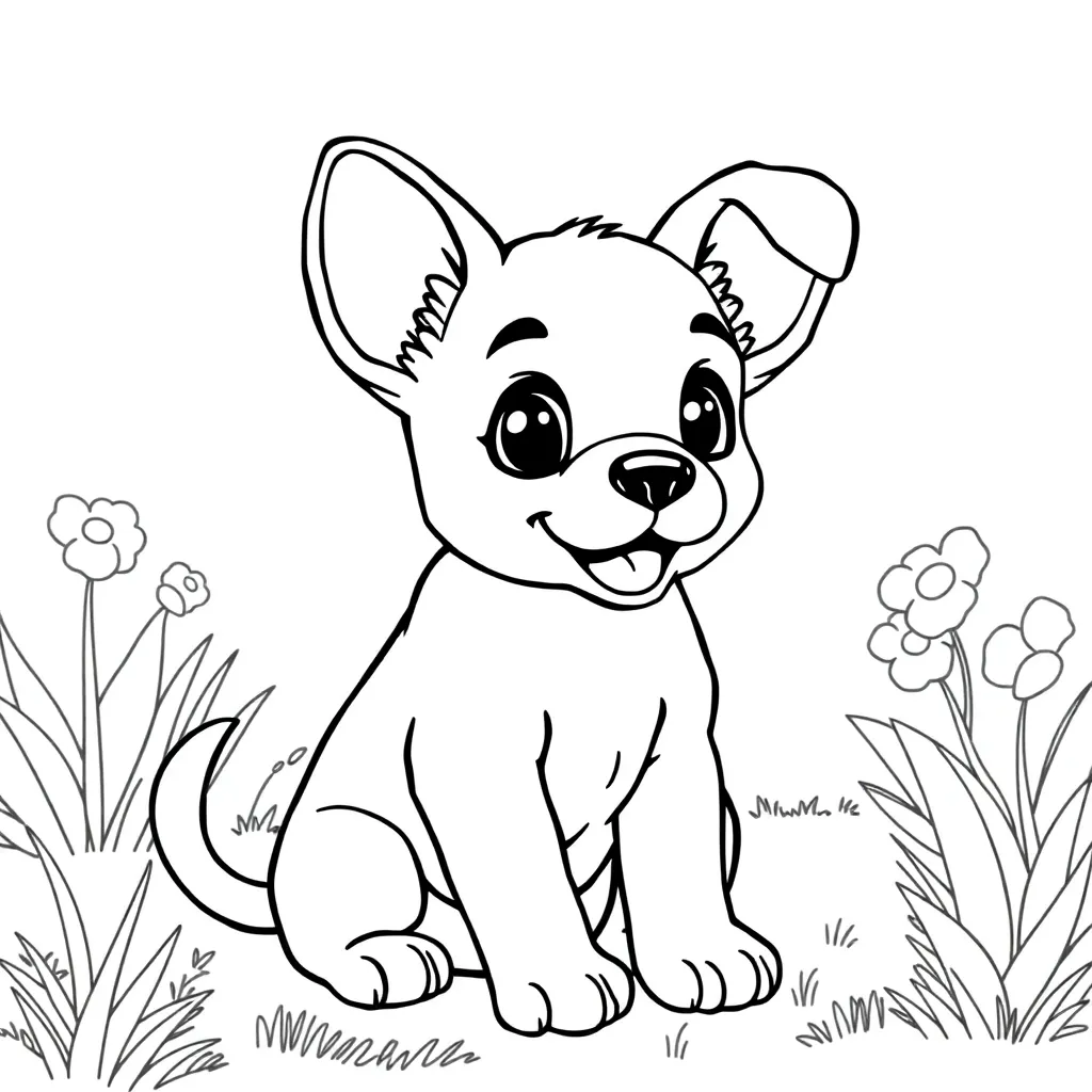 Puppy coloring page