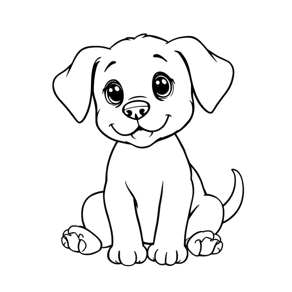 Puppy coloring page