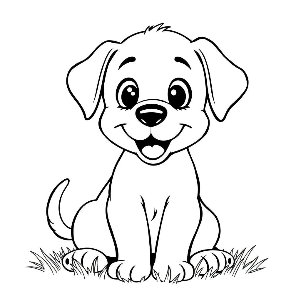 Puppy coloring page