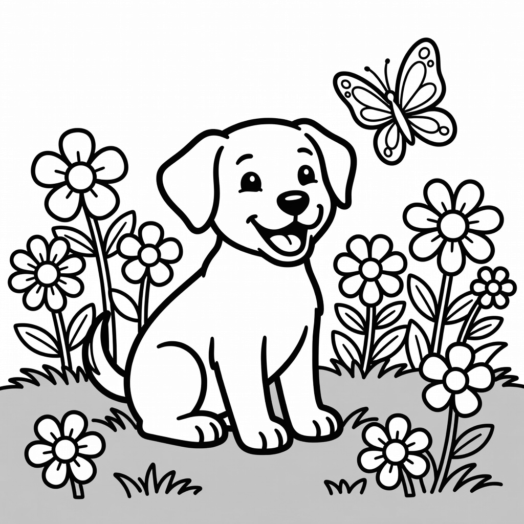 Puppy coloring page