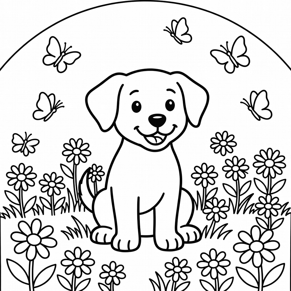 Puppy coloring page