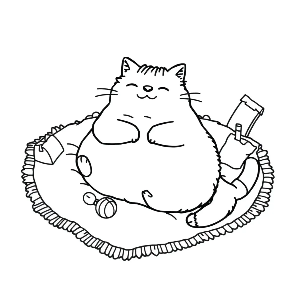 Pusheen coloring page